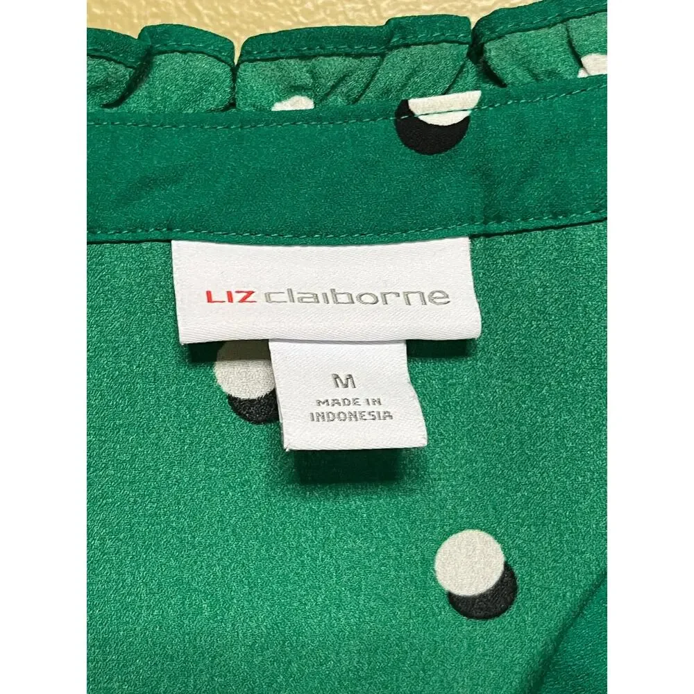 Liz Claiborne polka dot blouse - Picture 2 of 6